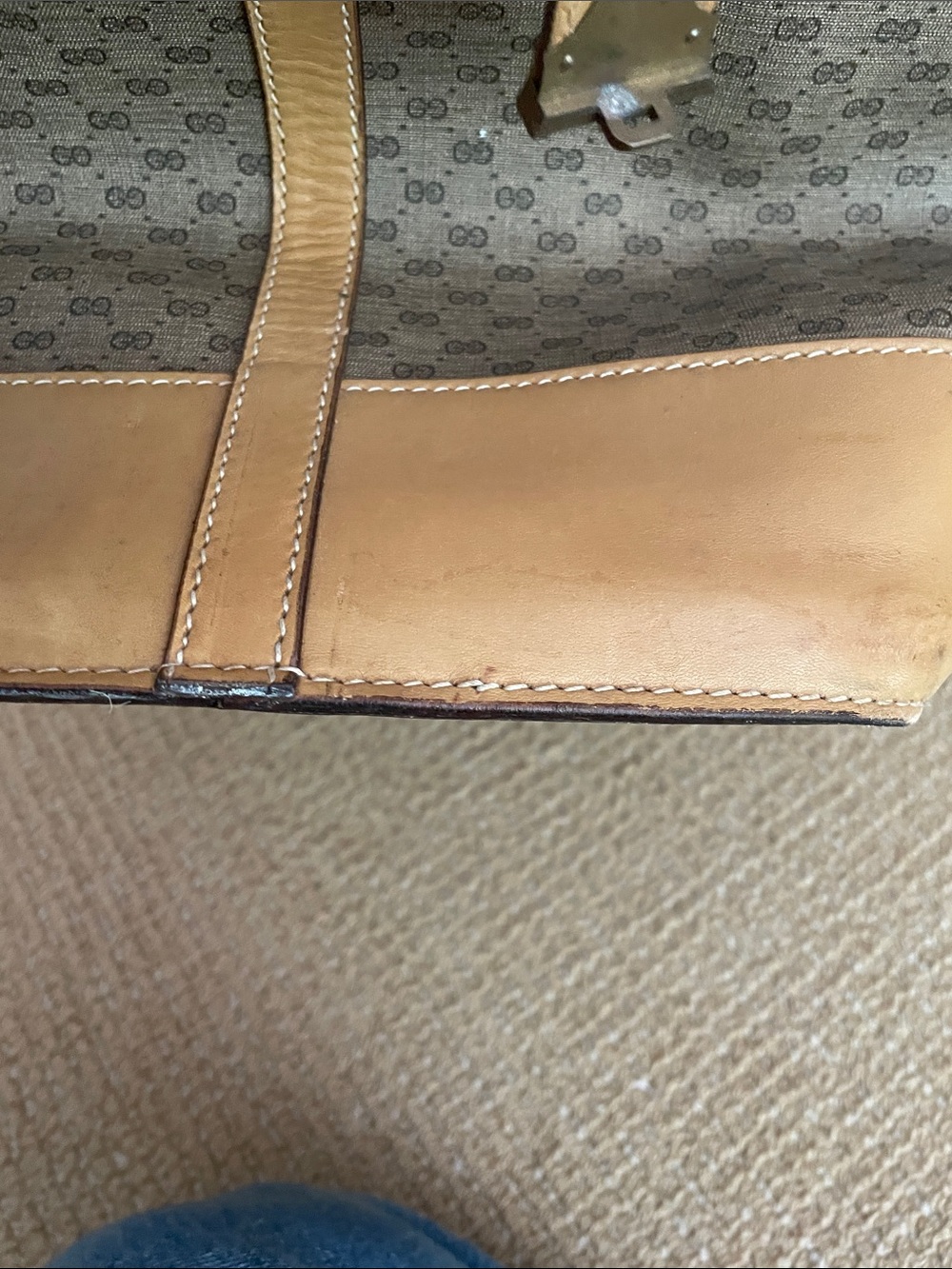 GUCCI Authentic gg monogram Vintage overnight travel bag. O/S - Picture 13 of 13